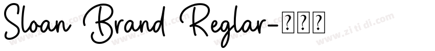 Sloan Brand Reglar字体转换